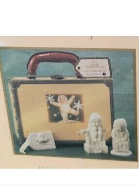 DEPT. 56 SNOWBABIES 2001 MEMBERSHIP SET KIT, 2 FIGURINES IN SUITCASE NEW, SEALED